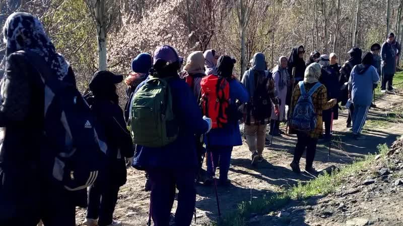برگزاری همایش کوهپیمایی بانوان ورزشهای همگانی شهر جهانی سفال به ارتفاعات دره مرادبیگ همدان مناسبت هفته سلامت
